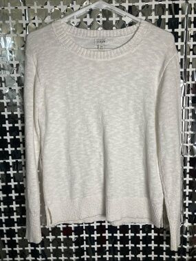 J. Crew Ivory Crewneck Sweater